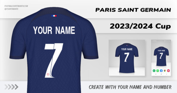 shirt Paris Saint Germain 2023/2024 Cup