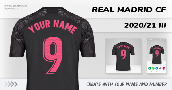 Create custom Real Madrid CF jersey 2020/21 with your name