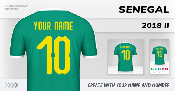 create Senegal shirt 2018 II with your name and number letters numbers font ttf nameset avatar wallpaper custom personalized