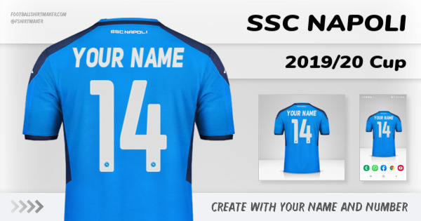 Dalset Third Retired Create custom SSC Napoli jersey 2019/20 Cup with your name