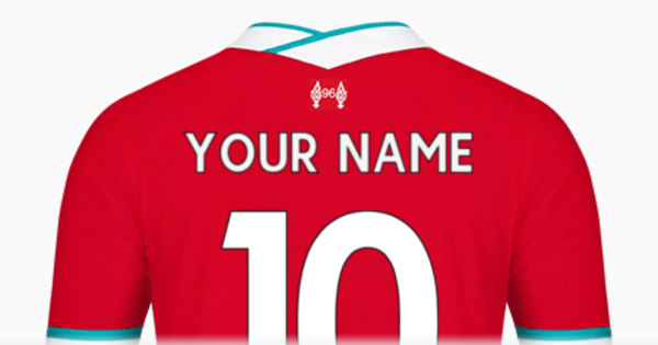 liverpool personalised shirt