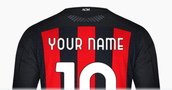 Make AC Milan 2020/21 custom jersey with your Name