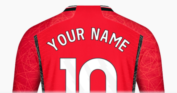 Manchester united hot sale jersey with name