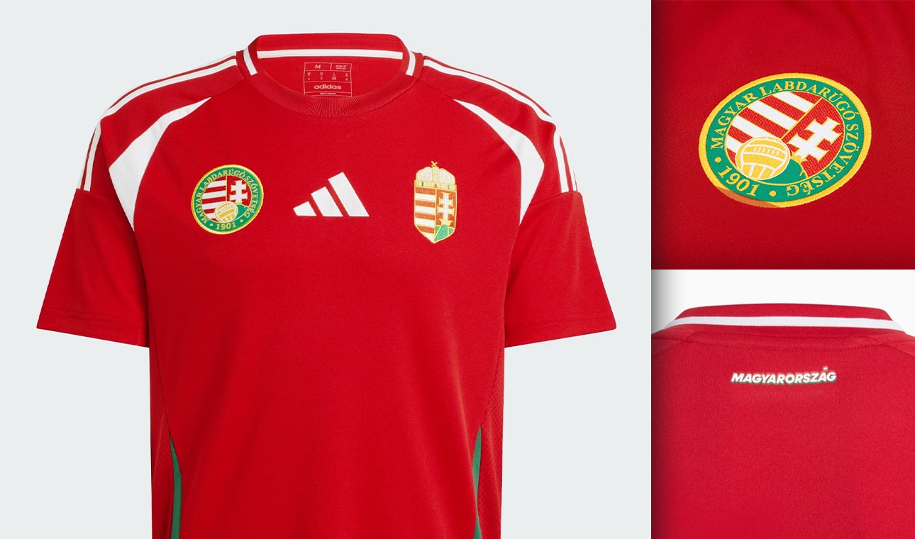 Details of the Hungary 2024 Adidas  jersey