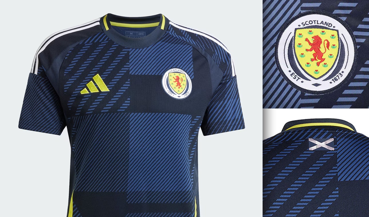 Details of the Scotland 2024 Adidas  jersey