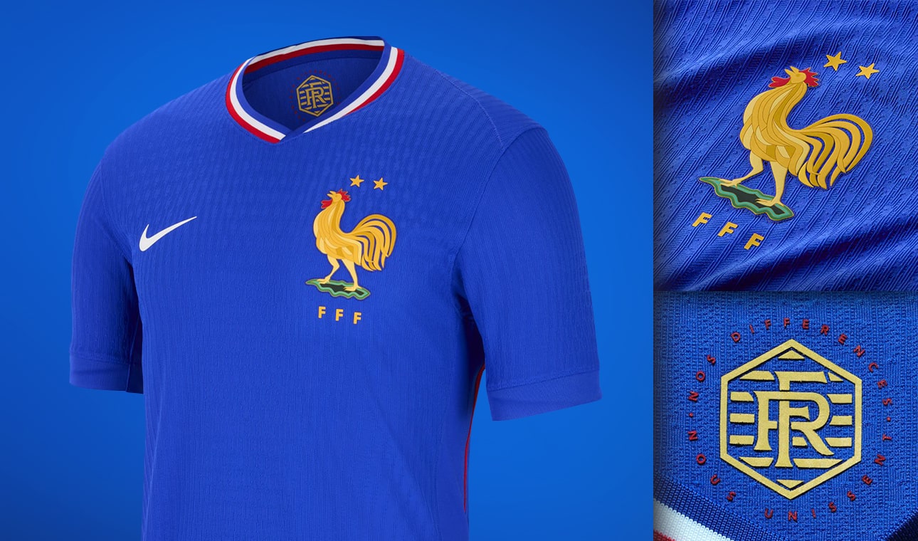 Details of the France 2024 Nike  jersey