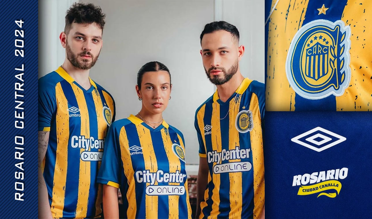 Details of the Rosario Central 2024 Umbro  jersey