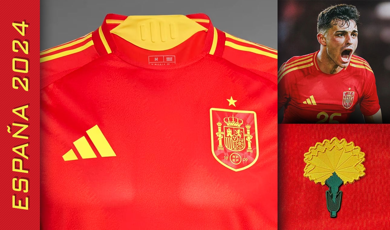 Details of the Spain 2024 Adidas  shirt