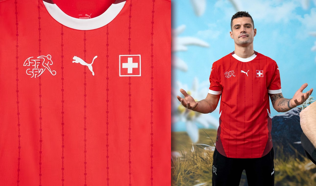 Details of the Switzerland 2024 Puma  shirt